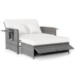 LIVSK Tuinbedset - Verstelbare Rugleuning - PE-Rotan & Metal, Verzenden, Nieuw