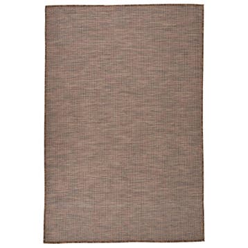 vidaXL Buitenkleed platgeweven 120x170 cm bruin, Verzenden, Nieuw, Bruin