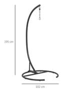Hangstoel Standaard – Stalen Frame met Ronde Basis 195cm, Verzenden, Nieuw, Metaal