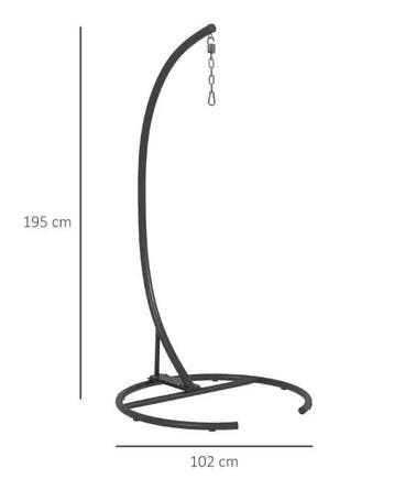 Hangstoel Standaard – Stalen Frame met Ronde Basis 195cm, Tuin en Terras, Verzenden, Nieuw, Metaal