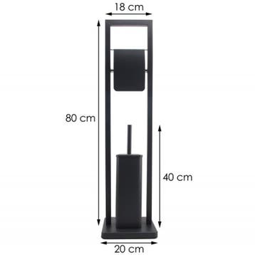 Toiletstandaard Zwart 80cm | Ruimtebesparend | Premium |..., Huis en Inrichting, Ophalen of Verzenden, Nieuw, Zwart, Overige typen
