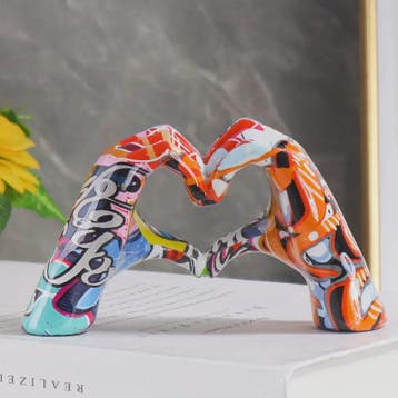 Hart Handen Sculptuur - Unieke Resin Decoratie met Abstracte, Verzenden, Nieuw