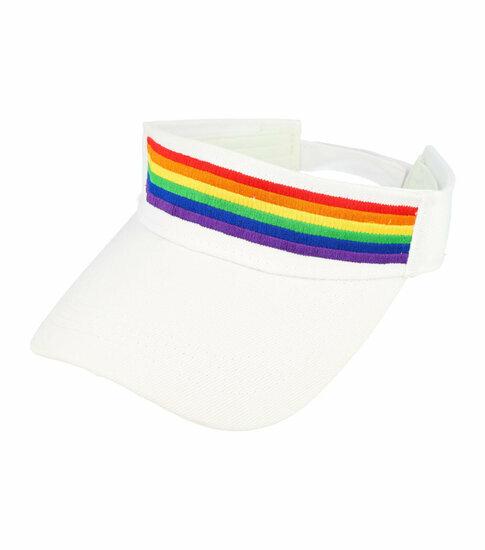 Zonneklep verstelbaar – regenboogkleuraccent – one size –, Kleding | Dames, Hoeden en Petten