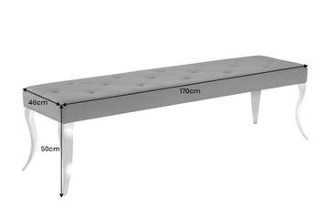 Moderne barokbank 170 cm, roestvrijstalen poten,, Ophalen of Verzenden, Nieuw