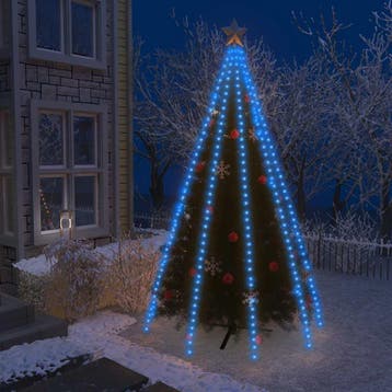 vidaXL Kerstboomverlichting met 400 LEDs blauw net 400 cm, Verzenden, Nieuw, Kunststof