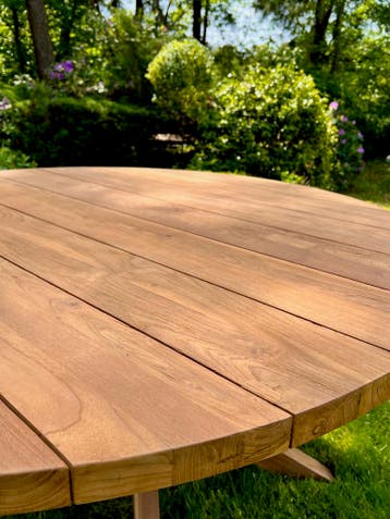 Ronde Tuintafel | Teakhout | Gratis bezorging en Montage |, Tuin en Terras, Tuintafels, Ophalen of Verzenden, Nieuw, Rond, Teakhout