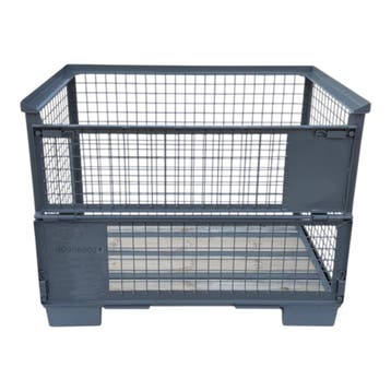 Gitterbox GB002 UIC norm nieuw grijs 1240 x 835 x 970 mm, 100 cm of meer, 60 cm of meer, 50 cm of meer, Nieuw