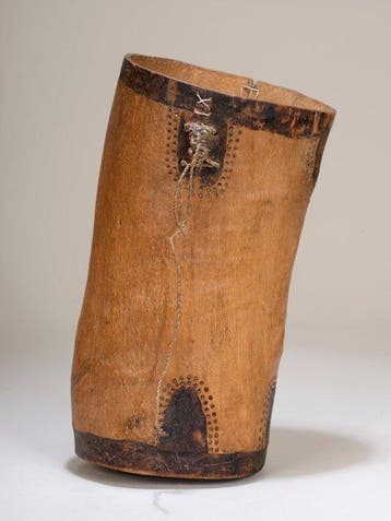 Turkana melkcontainer elephit – Kenia – hout en gevlochten