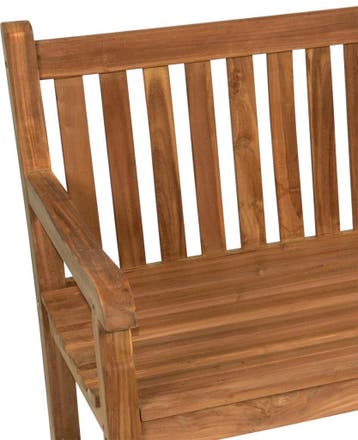 Teakhouten tuinbank 2 persoons 130 cm, Ophalen of Verzenden, Nieuw, Teakhout