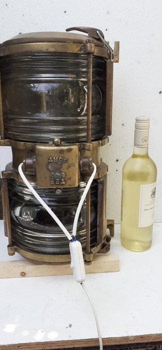 Maritieme objecten - Brons, Glas- Grote Zware Bakboord 15KG