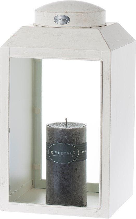 INCOMPLEET - Riverdale Ely - Lantaarn - 38cm - wit, Huis en Inrichting, Woonaccessoires | Overige, Verzenden