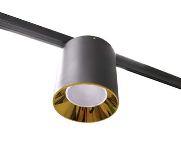 LED Railverlichting Easy Down Zwart Goud, Huis en Inrichting, Lampen | Spots, Nieuw