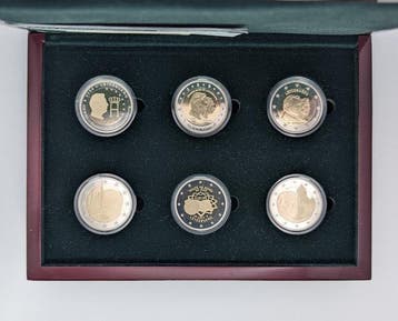 Luxemburg. 2 Euro 2004/2008 (6 coins) Proof (Zonder