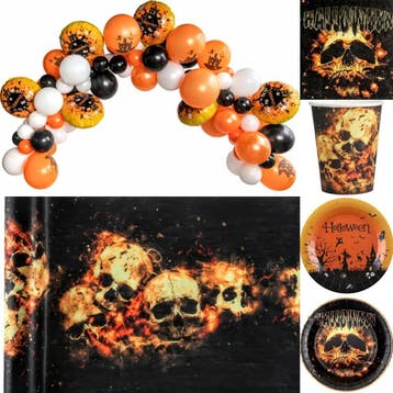Halloween party- en decoratie pakket XXL nu 14,95!, Verzenden, Nieuw, Versiering, Halloween of Griezel