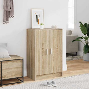 vidaXL Schoenenkast 60x35x92 cm bewerkt hout sonoma, Verzenden, Nieuw