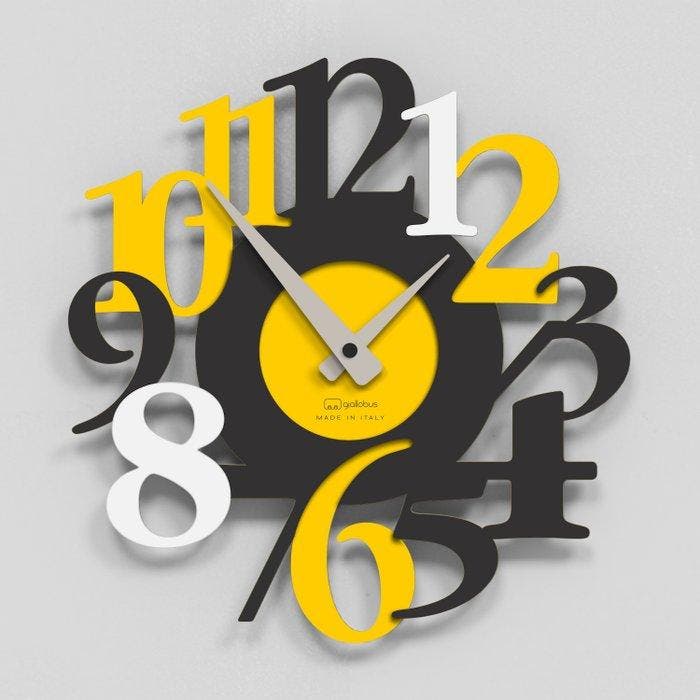 Wandklok - Giallobus - Modern Hout - 2024 - Premium horloge, Antiek en Kunst, Kunst | Designobjecten