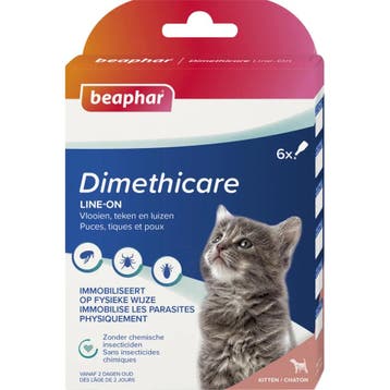 Beaphar DIMETHIcare Line-On Kitten 6 stuks (Vlooien - Teken)