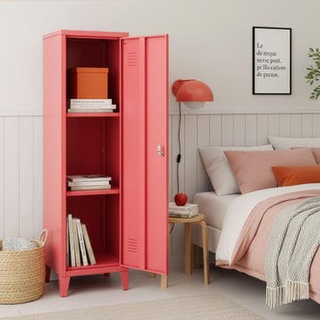 Lockerkast Kurikka metaal 137x38x38 cm watermeloen rood [en., Verzenden, Nieuw