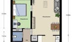 Te Huur 2 Kamer Appartement Orionstraat In Eindhoven, Noord-Brabant, Direct bij eigenaar, Eindhoven, Appartement