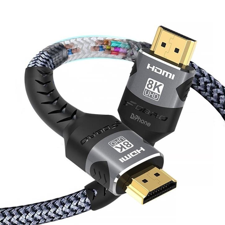 DrPhone HNH1 HDMI 2.1 Kabel 8K/60Hz 4K/120Hz - 48Gbps - Dts:, Computers en Software, Pc- en Netwerkkabels, Verzenden