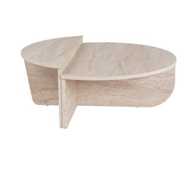 Evila Salontafel - Beige - Nieuw/Ongebruikt - Melamine -, 50 tot 100 cm, Nieuw, Scandinavisch, 50 tot 100 cm