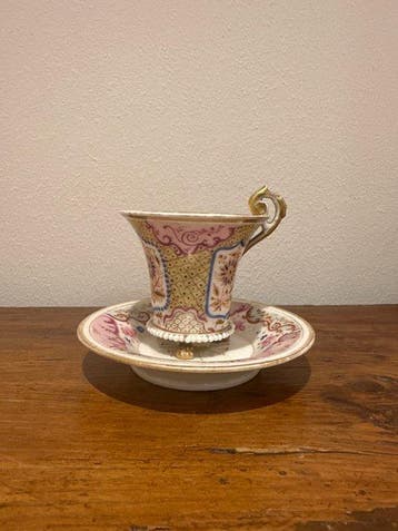 Beker (2) - Porselein - Stijl Biedermeier