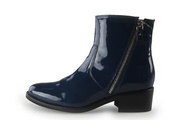 Versace 1969 Enkellaarzen in maat 39 Blauw, Lage of Enkellaarzen, Zo goed als nieuw, Versace 1969, Verzenden