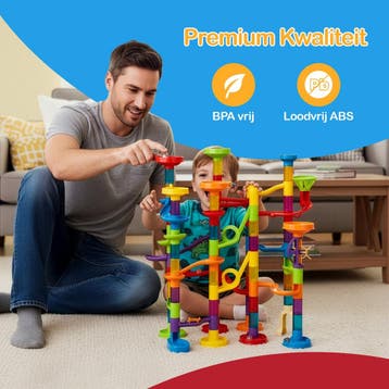 JUST23 Knikkerbaan GJH335 - Marble Run - 123 Onderdelen -, Ophalen of Verzenden, Zo goed als nieuw