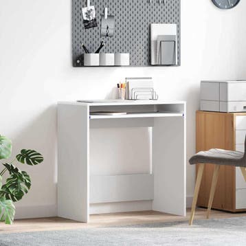 vidaXL Bureau Wit Bewerkt hout 77.5 x 43 x 79 cm, Verzenden, Nieuw