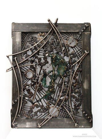 NES - Tableau sculpture murale sans-titre n°3- Bronze et
