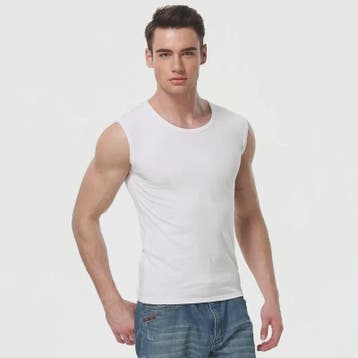Heren Mouwloze Tanktop van Katoen - Slim Fit, Ademend en Com, Verzenden, Nieuw