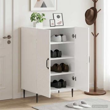 vidaXL Schoenenkast HAARLEM 59,5 x 39,5 x 89,5 cm Bewerkt, Verzenden, Nieuw
