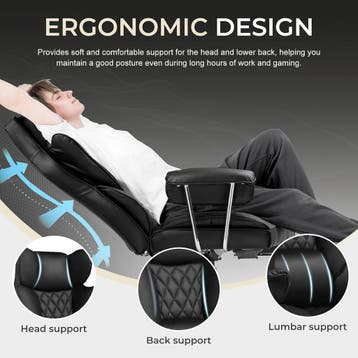 Ergonomische Bureaustoel -  Office Chair - Gamestoel - Volwa, Verzenden, Zo goed als nieuw