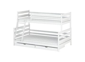Stapelbed met Lade Faas - 3-persoons - 90/120 x 200 - Wit, Verzenden, Nieuw, Stapelbed