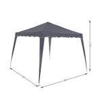 Vouwbare Party-tent Capri 3x3m Antraciet (3x3 meter), Verzenden, Nieuw