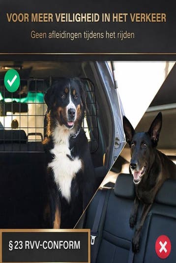2dekans | HELDENWERK - Hondenrek Auto Universeel - Zwart, Dieren en Toebehoren, Ophalen of Verzenden, Zo goed als nieuw