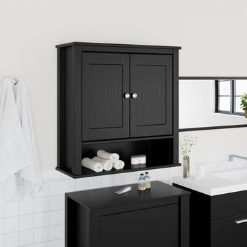 vidaXL Badkamerkast BERG 69,5x27x71,5 cm massief grenenhout, Verzenden, Nieuw, (Half)hoge kast