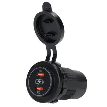 Power Line Contactdoos USB-C PD Lader 2x3A, Ophalen of Verzenden, Nieuw