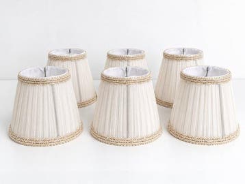 Kroonluchter (6) - Stofinterieur met organza buitenkant -