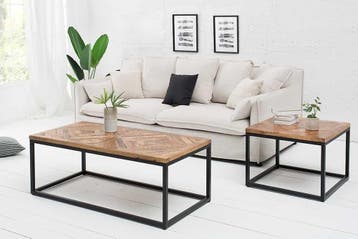 Massieve salontafel INFINITY HOME 100cm mangohout, Ophalen of Verzenden, Nieuw