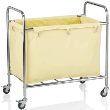 Linnenwagen | RVS/Nylon | Incl. Waszak | Wielen (Geremd) |, Verzenden, Nieuw in verpakking