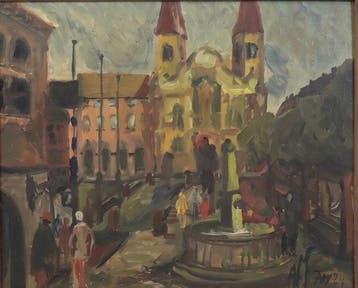 Alexander Michael (1939-2024) - Expressive Stadtansicht mit