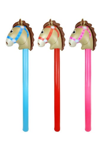 Opblaas hobbyhorse stokpaardje 118 cm, Verzenden, Nieuw, Feestartikel