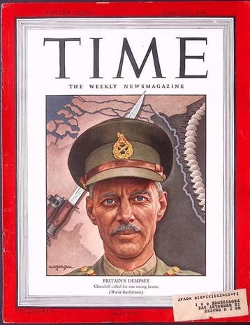 Cover Time Magazine1945 met Miles Dempsey (lijst optie), Verzamelen, Verzenden
