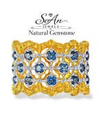 Zonder minimumprijs - Ring Zilver, Natuurlijke steen,, Sieraden, Tassen en Uiterlijk, Ringen, Nieuw