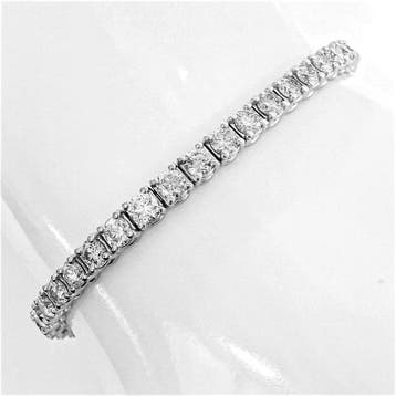 Zonder minimumprijs - Armband - 14 karaat Witgoud - 5.03ct., Nieuw