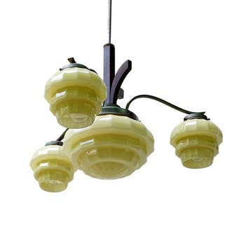Manifattura Italiana Art Decò - Plafondlamp - Opaline glas,