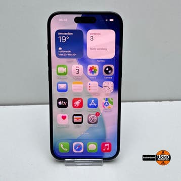 iPhone 15 128GB Zwart, Verzenden, Gebruikt