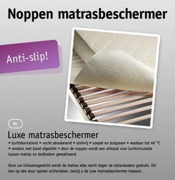 Matrasbeschermer Nop anti-slip - diverse maten, Huis en Inrichting, Slaapkamer | Beddengoed, Verzenden, Nieuw