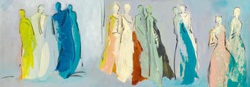 Kunstdruk Cilia De Munnik - Begegnungen I 100x35cm, Verzenden, Nieuw